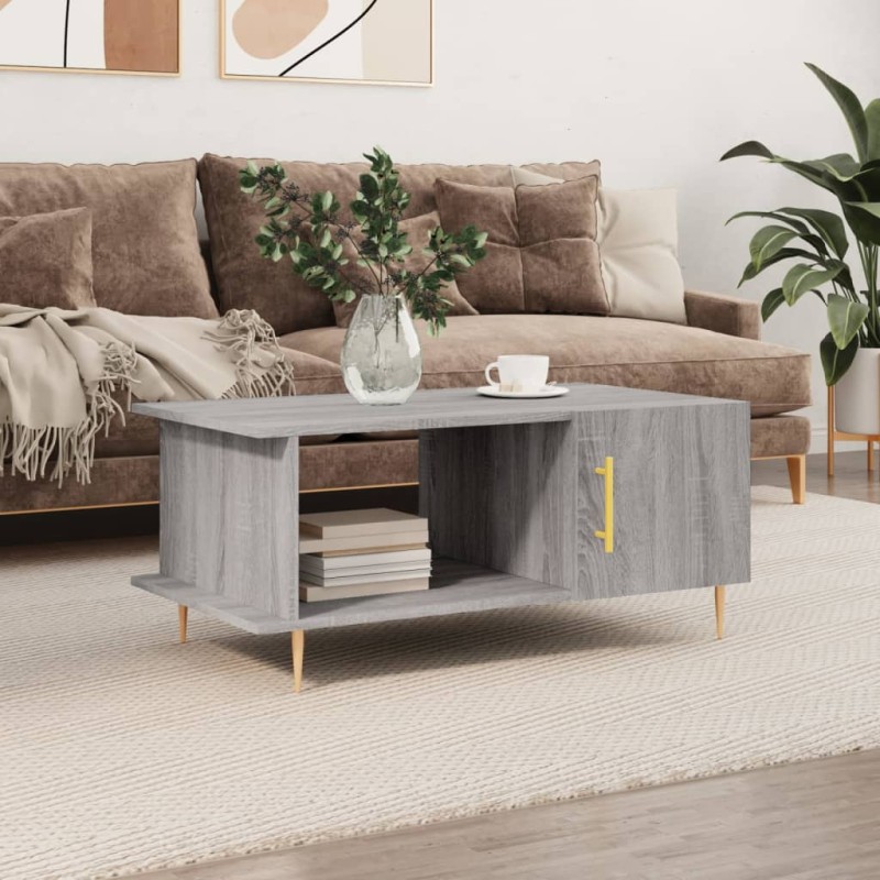 vidaXL Couchtisch Grau Sonoma 90x50x40 cm Holzwerkstoff vidaXL Couchtisch Grau Sonoma 90x50x40 cm Holzwerkstoff