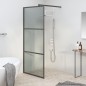 vidaXL Duschwand für Walk-In Dusche 90x195 cm Dunkel ESG Glas Schwarz vidaXL Duschwand für Walk-In Dusche 90x195 cm Dunkel ESG Glas Schwarz