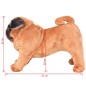 vidaXL Plüschtier Hund Mops Stehend Plüsch Hellbraun XXL vidaXL Plüschtier Hund Mops Stehend Plüsch Hellbraun XXL