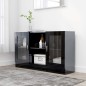 vidaXL Vitrinenschrank Hochglanz-Schwarz 120x30,5x70 cm Holzwerkstoff