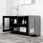 vidaXL Vitrinenschrank Hochglanz-Schwarz 120x30,5x70 cm Holzwerkstoff