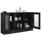 vidaXL Vitrinenschrank Hochglanz-Schwarz 120x30,5x70 cm Holzwerkstoff