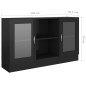 vidaXL Vitrinenschrank Hochglanz-Schwarz 120x30,5x70 cm Holzwerkstoff