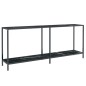 vidaXL Konsolentisch Schwarz 180x35x75,5 cm Hartglas vidaXL Konsolentisch Schwarz 180x35x75,5 cm Hartglas