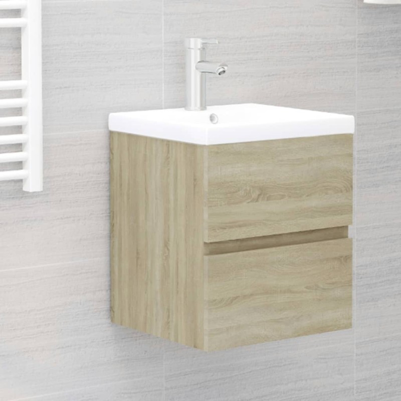 vidaXL Waschbeckenunterschrank Sonoma-Eiche 41x38,5x45cm Holzwerkstoff vidaXL Waschbeckenunterschrank Sonoma-Eiche 41x38,5x45cm Holzwerkstoff