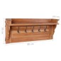 vidaXL Wandgarderobe 80x16,5x35 cm Massivholz Teakholz vidaXL Wandgarderobe 80x16,5x35 cm Massivholz Teakholz
