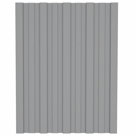 vidaXL Dachpaneele 36 Stk. Verzinkter Stahl Grau 60x45 cm