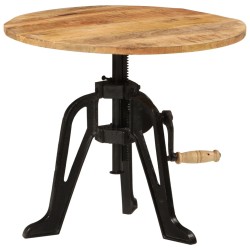 vidaXL Beistelltisch 60x(42-62) cm Massivholz Mango und Gusseisen