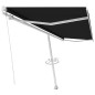 vidaXL Gelenkarmmarkise mit Pfosten 500x350 cm Anthrazit vidaXL Gelenkarmmarkise mit Pfosten 500x350 cm Anthrazit