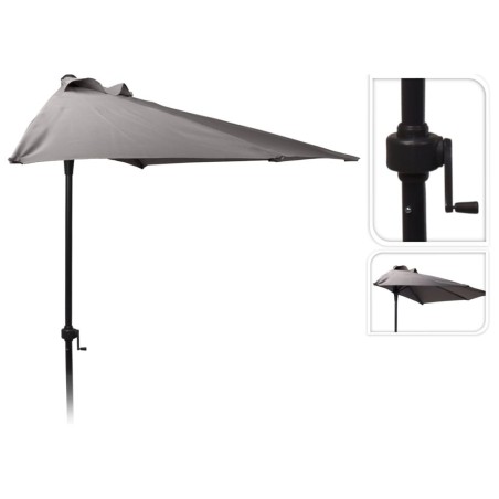 ProGarden Sonnenschirm 250 cm Halbrund Anthrazit