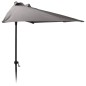 ProGarden Sonnenschirm 250 cm Halbrund Anthrazit ProGarden Sonnenschirm 250 cm Halbrund Anthrazit