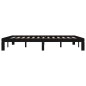 vidaXL Massivholzbett Schwarz Kiefer 160x200 cm vidaXL Massivholzbett Schwarz Kiefer 160x200 cm