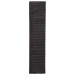 vidaXL Teppich Natur Sisal 66x300 cm Schwarz