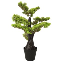 vidaXL Künstlicher Bonsai Zypresse mit Topf 60 cm Grün