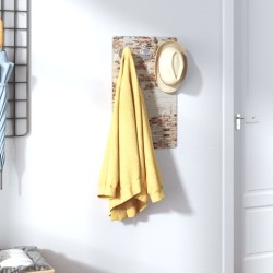 vidaXL Wandgarderobe 40x25 cm Hartglas Ziegelmauer-Optik