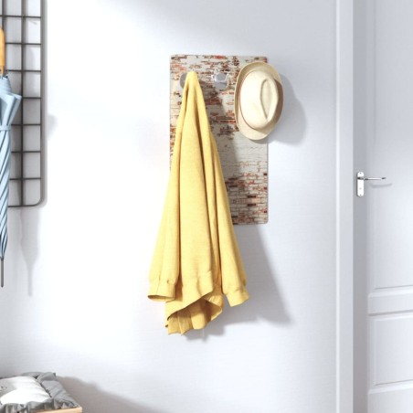 vidaXL Wandgarderobe 40x25 cm Hartglas Ziegelmauer-Optik