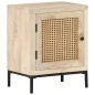 vidaXL Nachttisch 40x30x50 cm Mango Massivholz und Rohrgeflecht vidaXL Nachttisch 40x30x50 cm Mango Massivholz und Rohrgeflecht