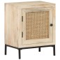 vidaXL Nachttisch 40x30x50 cm Mango Massivholz und Rohrgeflecht vidaXL Nachttisch 40x30x50 cm Mango Massivholz und Rohrgeflecht