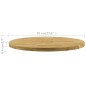 vidaXL Tischplatte Eichenholz Massiv Rund 44 mm 700 mm vidaXL Tischplatte Eichenholz Massiv Rund 44 mm 700 mm