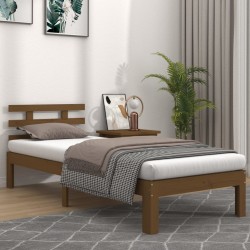 vidaXL Massivholzbett Honigbraun 90x200 cm