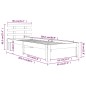 vidaXL Massivholzbett Honigbraun 90x200 cm vidaXL Massivholzbett Honigbraun 90x200 cm