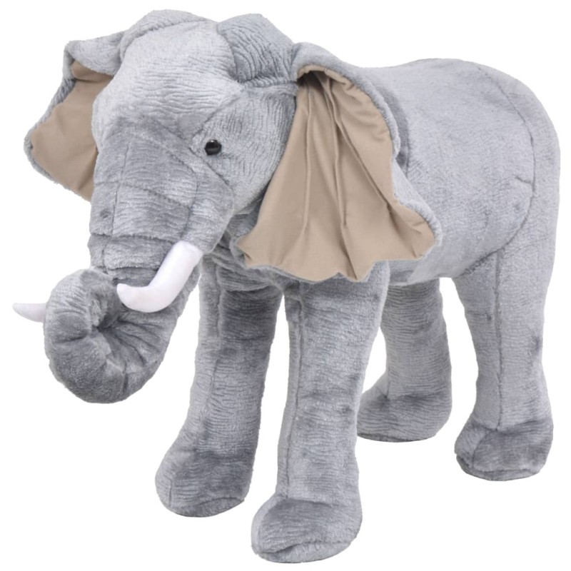 vidaXL Plüschtier Elefant Stehend Plüsch Grau XXL vidaXL Plüschtier Elefant Stehend Plüsch Grau XXL