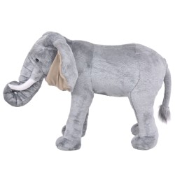 vidaXL Plüschtier Elefant Stehend Plüsch Grau XXL