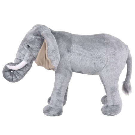 vidaXL Plüschtier Elefant Stehend Plüsch Grau XXL