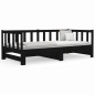 vidaXL Tagesbett Ausziehbar Schwarz 2x(80x200) cm Massivholz Kiefer vidaXL Tagesbett Ausziehbar Schwarz 2x(80x200) cm Massivholz Kiefer