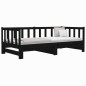 vidaXL Tagesbett Ausziehbar Schwarz 2x(80x200) cm Massivholz Kiefer vidaXL Tagesbett Ausziehbar Schwarz 2x(80x200) cm Massivholz Kiefer