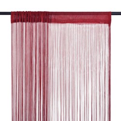 vidaXL Fadenvorhänge 2 Stk. 100 x 250 cm Burgunderrot