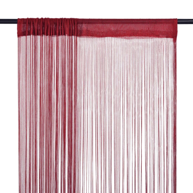 vidaXL Fadenvorhänge 2 Stk. 100 x 250 cm Burgunderrot vidaXL Fadenvorhänge 2 Stk. 100 x 250 cm Burgunderrot