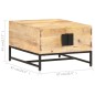 vidaXL Couchtisch 67x67x45 cm Mango Massivholz vidaXL Couchtisch 67x67x45 cm Mango Massivholz