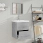 vidaXL Badschrank mit Spiegel Betongrau 41x38,5x48 cm vidaXL Badschrank mit Spiegel Betongrau 41x38,5x48 cm
