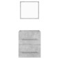 vidaXL Badschrank mit Spiegel Betongrau 41x38,5x48 cm vidaXL Badschrank mit Spiegel Betongrau 41x38,5x48 cm
