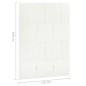 vidaXL 3-tlg. Raumteiler Weiß 120x180 cm Stahl vidaXL 3-tlg. Raumteiler Weiß 120x180 cm Stahl