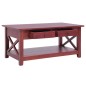 vidaXL Couchtisch Braun 100×55×46 cm Massivholz Mahagoni vidaXL Couchtisch Braun 100×55×46 cm Massivholz Mahagoni