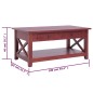 vidaXL Couchtisch Braun 100×55×46 cm Massivholz Mahagoni vidaXL Couchtisch Braun 100×55×46 cm Massivholz Mahagoni
