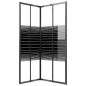 vidaXL Duschkabine mit Streifen ESG 90x70x180 cm Schwarz vidaXL Duschkabine mit Streifen ESG 90x70x180 cm Schwarz