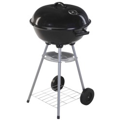ProGarden Kugelgrill auf Rädern 46 cm Schwarz