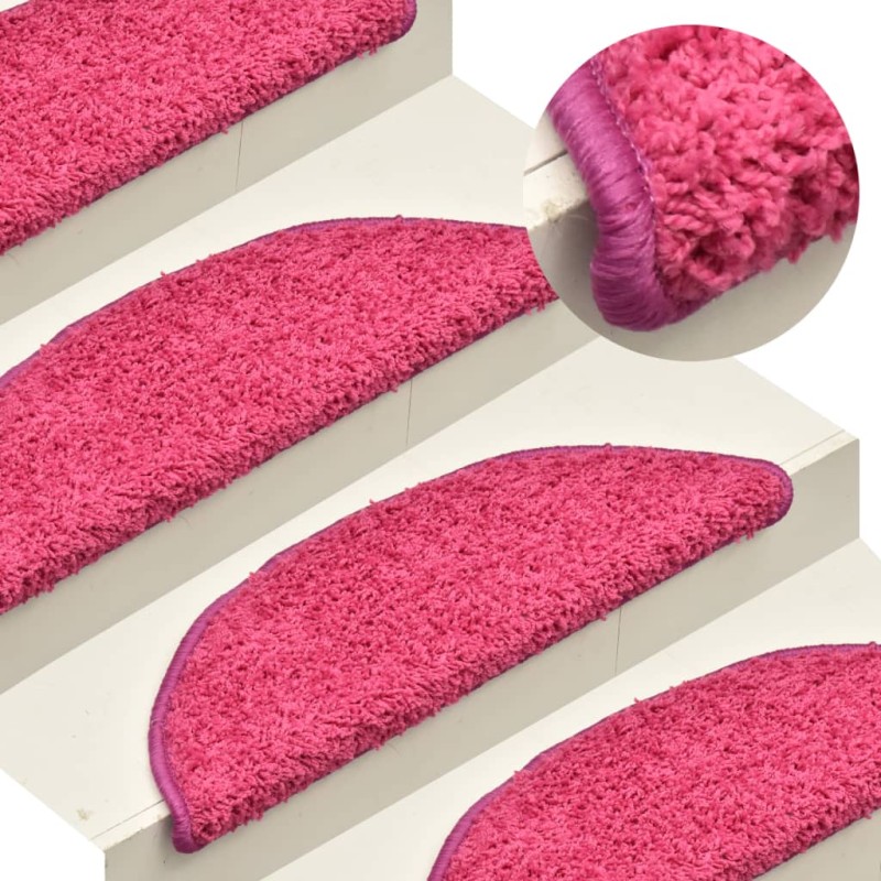vidaXL Treppenmatten 15 Stk. Rosa 65x21x4 cm vidaXL Treppenmatten 15 Stk. Rosa 65x21x4 cm