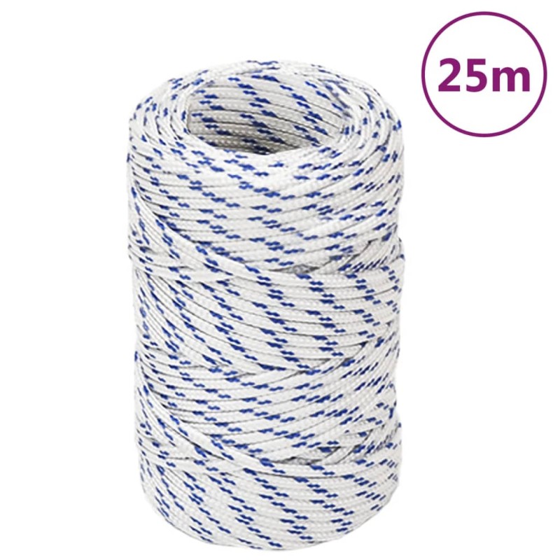 vidaXL Bootsseil Weiß 2 mm 25 m Polypropylen vidaXL Bootsseil Weiß 2 mm 25 m Polypropylen