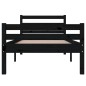 vidaXL Massivholzbett Schwarz 75x190 cm vidaXL Massivholzbett Schwarz 75x190 cm