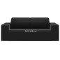 vidaXL Stretch Sofahusse 2-Sitzer Schwarz Polyester-Jersey vidaXL Stretch Sofahusse 2-Sitzer Schwarz Polyester-Jersey