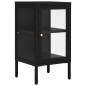 vidaXL Sideboard Schwarz 38x35x70 cm Stahl und Glas vidaXL Sideboard Schwarz 38x35x70 cm Stahl und Glas