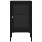 vidaXL Sideboard Schwarz 38x35x70 cm Stahl und Glas vidaXL Sideboard Schwarz 38x35x70 cm Stahl und Glas