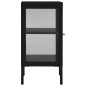 vidaXL Sideboard Schwarz 38x35x70 cm Stahl und Glas vidaXL Sideboard Schwarz 38x35x70 cm Stahl und Glas