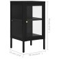 vidaXL Sideboard Schwarz 38x35x70 cm Stahl und Glas vidaXL Sideboard Schwarz 38x35x70 cm Stahl und Glas