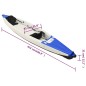 vidaXL Kajak Aufblasbar Blau 424x81x31 cm Polyester vidaXL Kajak Aufblasbar Blau 424x81x31 cm Polyester