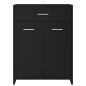 vidaXL Badezimmerschrank Schwarz 60x33x80 cm Holzwerkstoff vidaXL Badezimmerschrank Schwarz 60x33x80 cm Holzwerkstoff